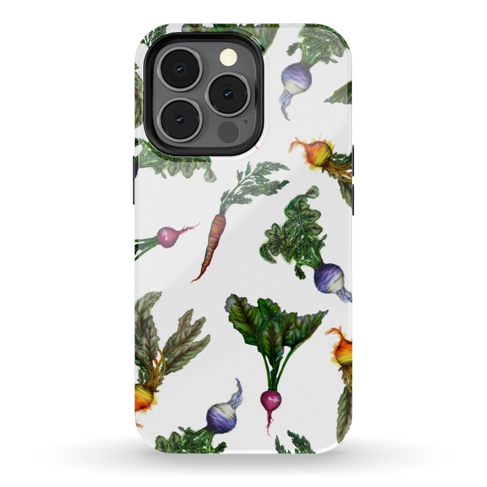 iPhone 13 pro StrongFit Watercolor Veggies by ECMazur 