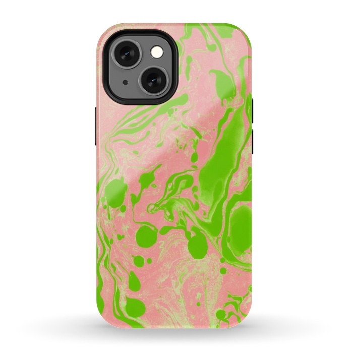 iPhone 13 mini StrongFit Blush and Greenery by Uma Prabhakar Gokhale