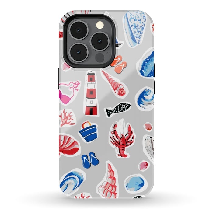 iPhone 13 pro StrongFit Beach Comber Gray by MUKTA LATA BARUA