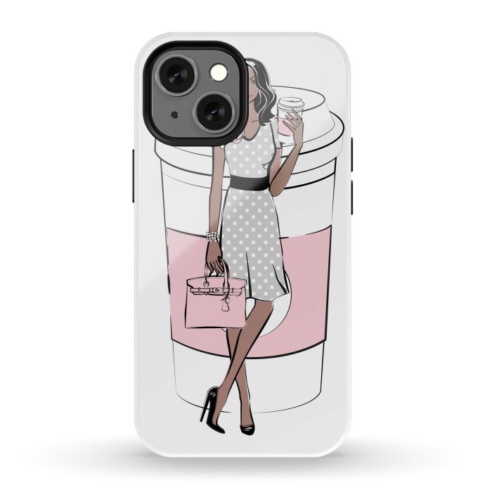 iPhone 13 mini StrongFit Coffee Boss Babe Woman by Martina