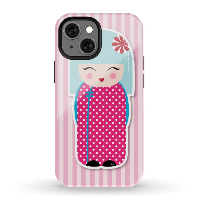 iPhone 13 mini StrongFit Kokeshi doll by Martina