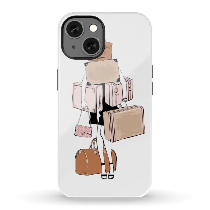 iPhone 13 StrongFit Woman with luggage by Martina