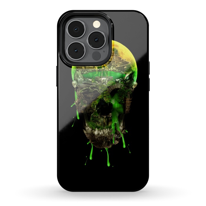iPhone 13 pro StrongFit Haunted Skull by Riza Peker