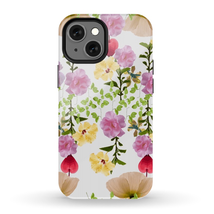 iPhone 13 mini StrongFit Colorful Flower Collage by Zala Farah