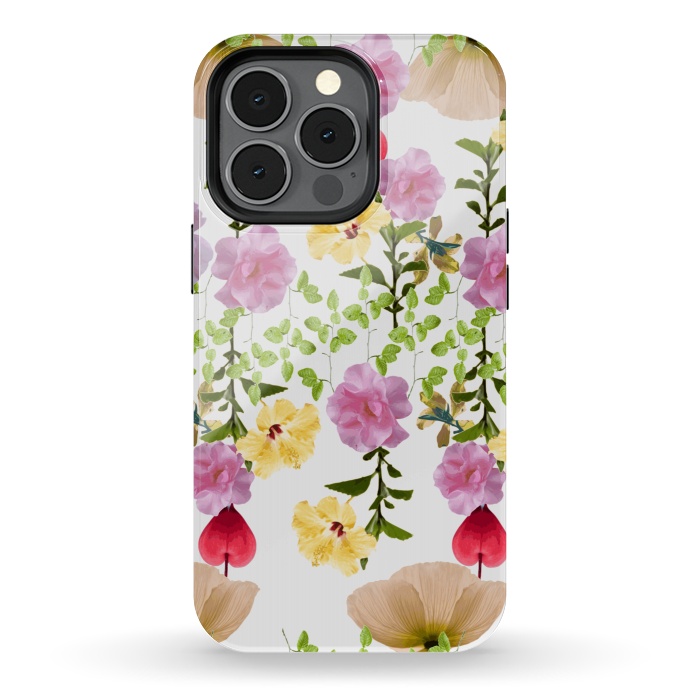 iPhone 13 pro StrongFit Colorful Flower Collage by Zala Farah