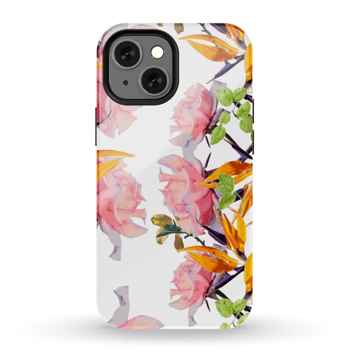 iPhone 13 mini StrongFit Lush Watercolor Florals by Zala Farah