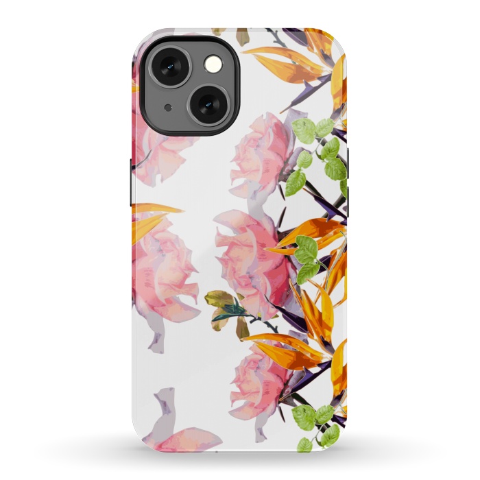 iPhone 13 StrongFit Lush Watercolor Florals by Zala Farah