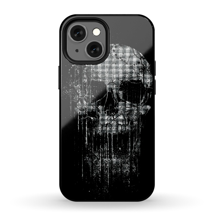 iPhone 13 mini StrongFit Cool Splatter Skull by Branko Ricov