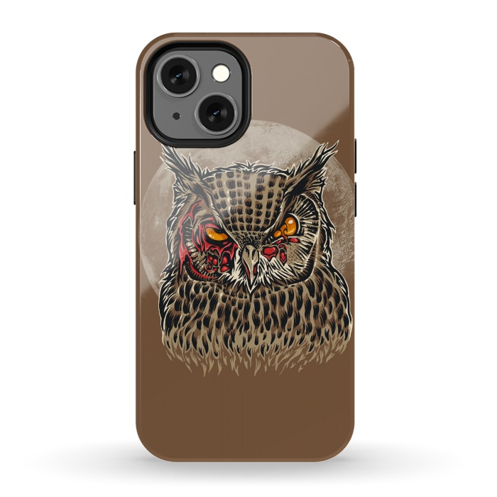 iPhone 13 mini StrongFit Zombie Owl by Branko Ricov