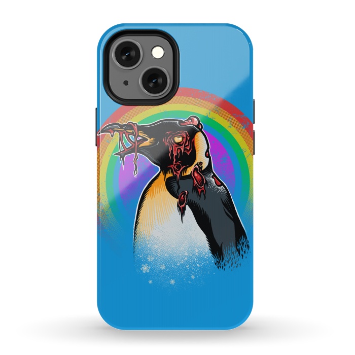 iPhone 13 mini StrongFit Zombie Penguin by Branko Ricov
