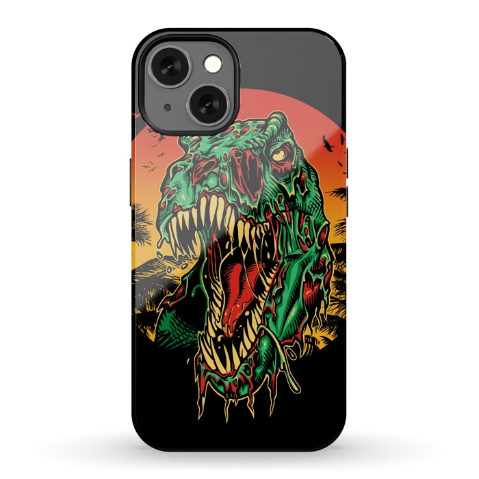 iPhone 13 StrongFit Zombie T-Rex by Branko Ricov