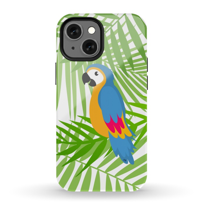 iPhone 13 mini StrongFit Cute colourful parrot by Martina