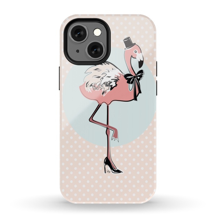 iPhone 13 mini StrongFit Stylish Flamingo by Martina