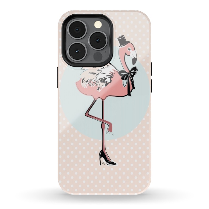iPhone 13 pro StrongFit Stylish Flamingo by Martina