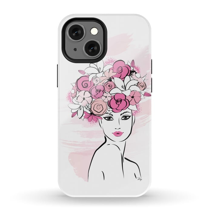 iPhone 13 mini StrongFit Flower Crown Girl by Martina