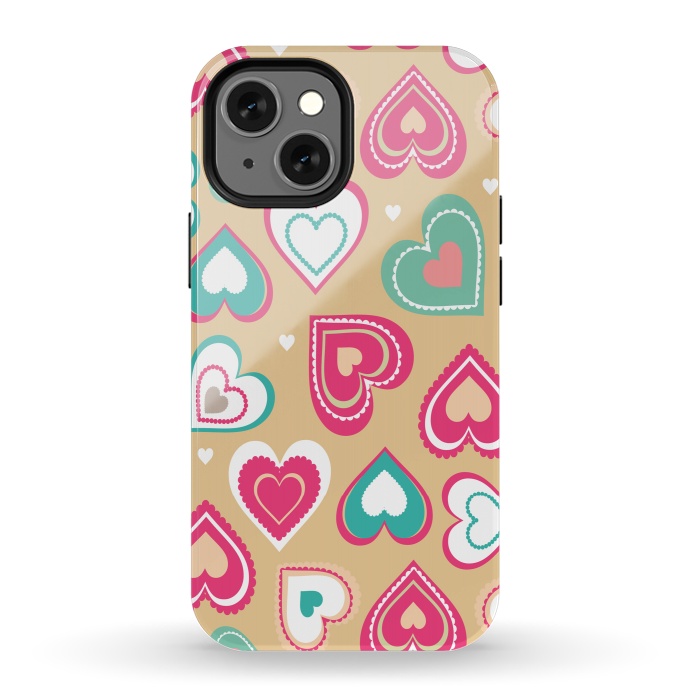 iPhone 13 mini StrongFit Love Hearts by Martina
