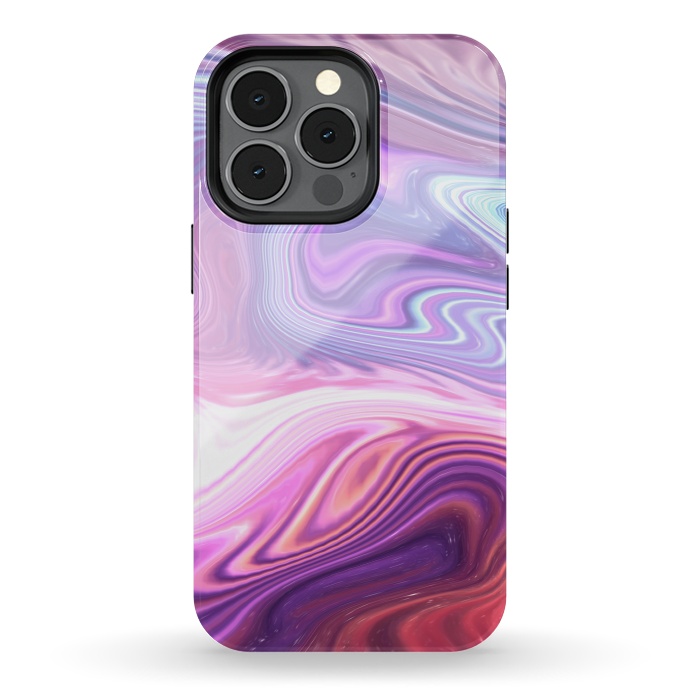 iPhone 13 pro StrongFit Purple Marble by Martina