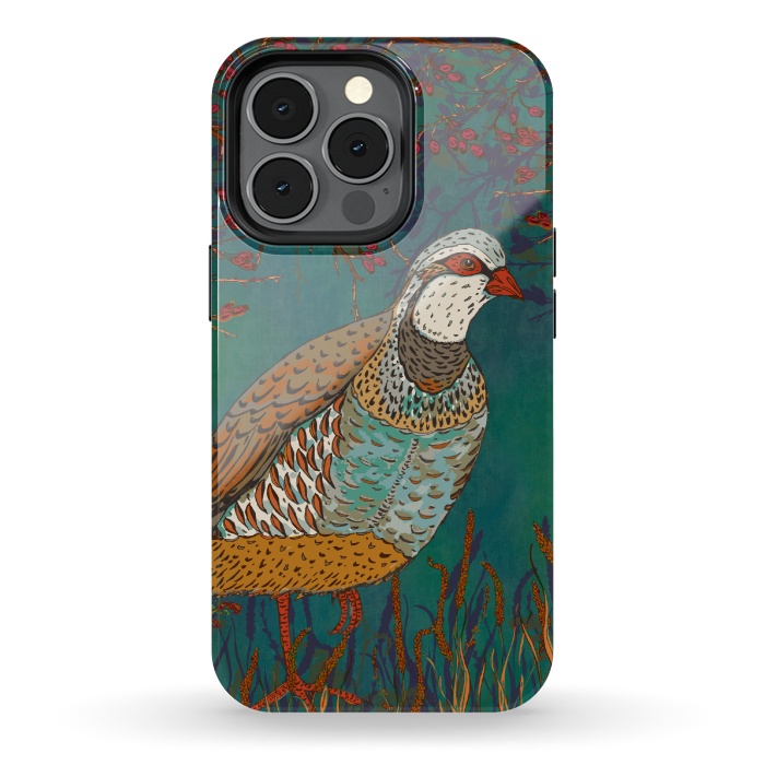 iPhone 13 pro StrongFit Partridge by Lotti Brown