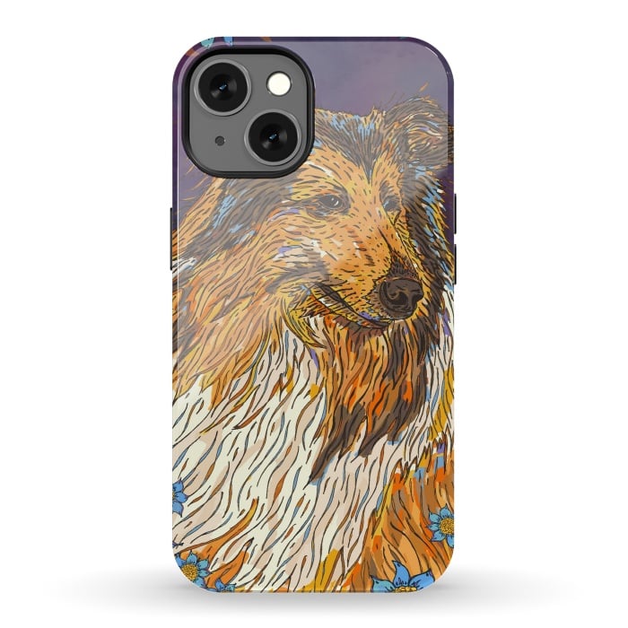 iPhone 13 StrongFit Rough Collie by Lotti Brown