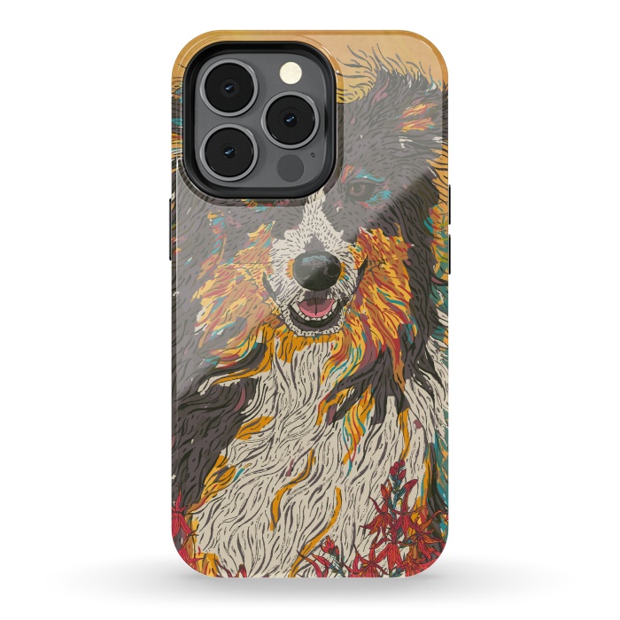 iPhone 13 pro StrongFit Border Collie by Lotti Brown