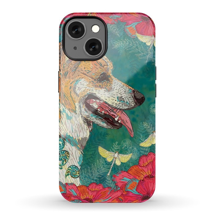 iPhone 13 StrongFit Corgi and Fairies by Lotti Brown