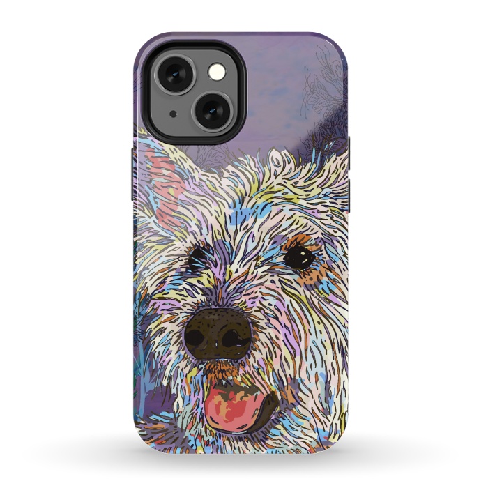 iPhone 13 mini StrongFit West Highland Terrier (Westie) by Lotti Brown