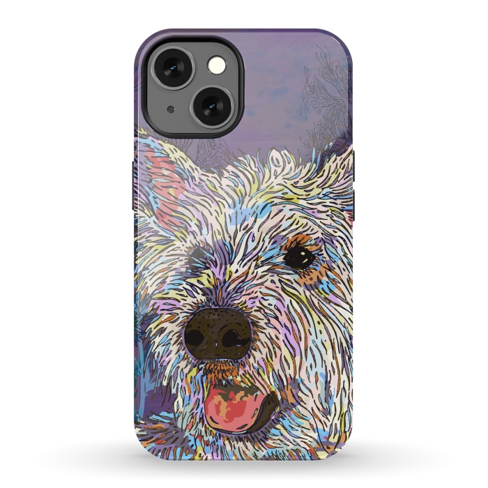 iPhone 13 StrongFit West Highland Terrier (Westie) by Lotti Brown