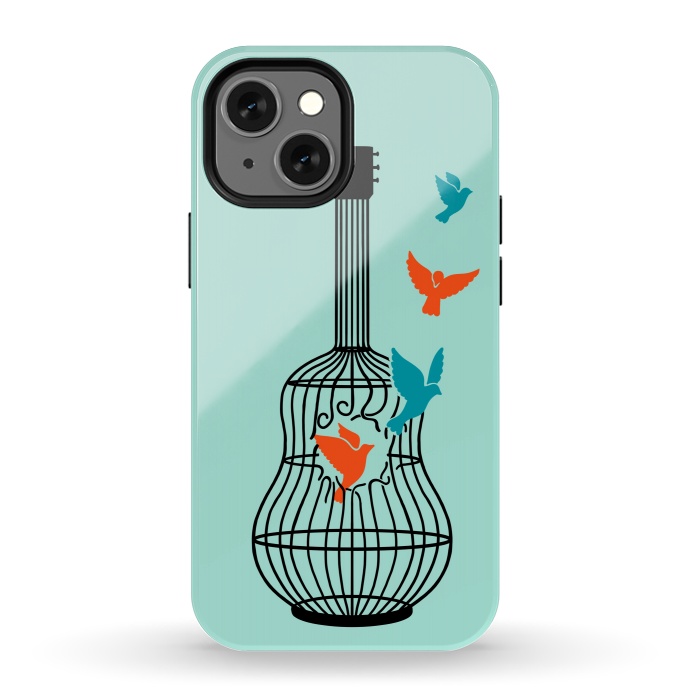 iPhone 13 mini StrongFit freedom music green by Coffee Man