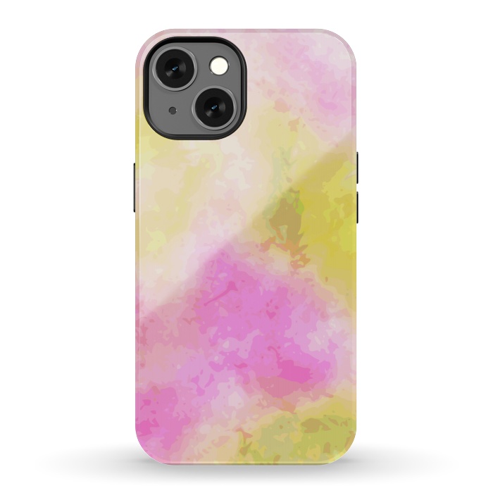 iPhone 13 StrongFit Pink + Yellow Galaxy by Zala Farah