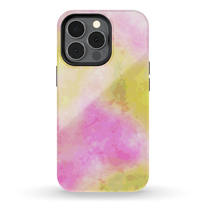iPhone 13 pro StrongFit Pink + Yellow Galaxy by Zala Farah