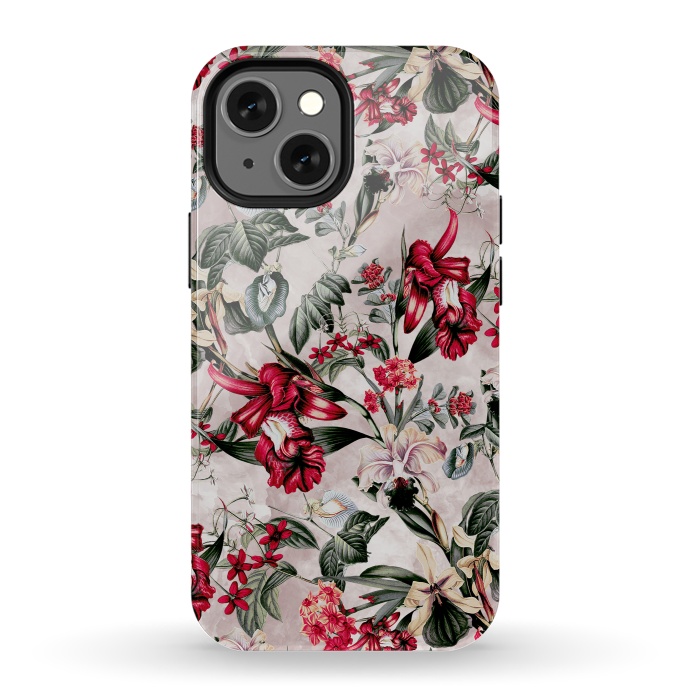 iPhone 13 mini StrongFit Botanical Flowers IV by Riza Peker