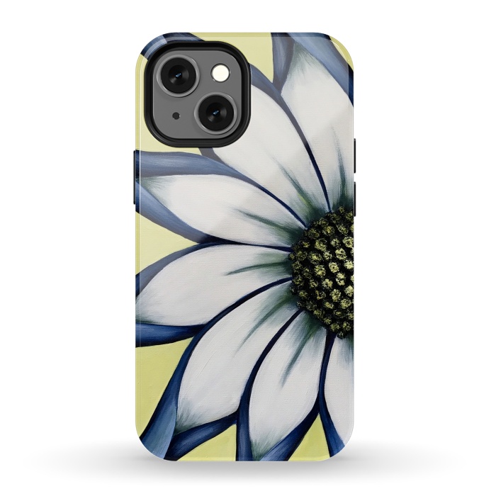 iPhone 13 mini StrongFit White African Daisy by Denise Cassidy Wood
