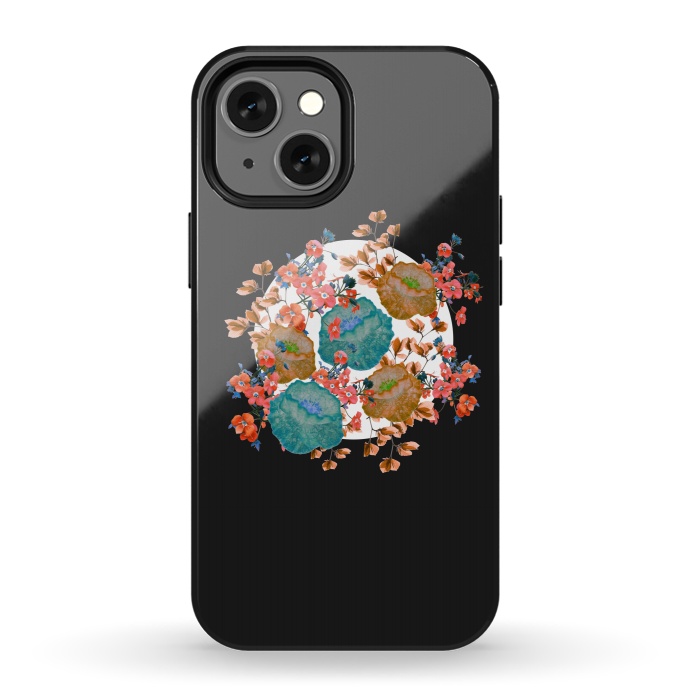 iPhone 13 mini StrongFit Floral Stamp by Zala Farah