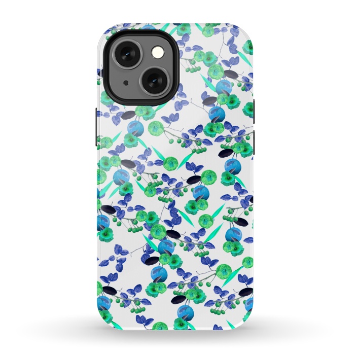 iPhone 13 mini StrongFit Fruity Floral (Green) by Zala Farah