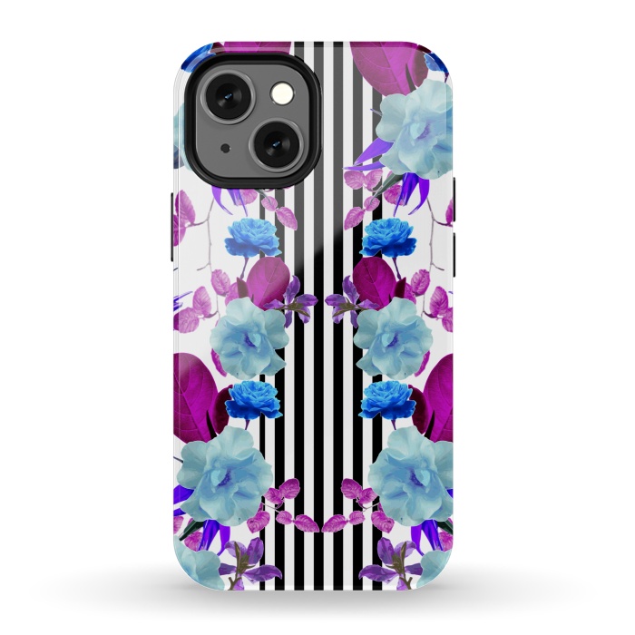 iPhone 13 mini StrongFit Spring Garden (Blue-Purple) by Zala Farah