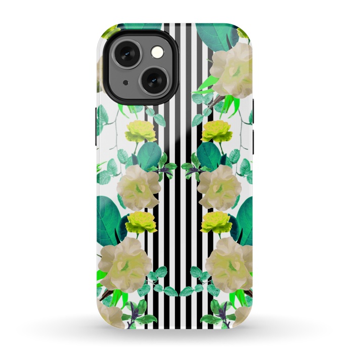 iPhone 13 mini StrongFit Spring Garden (Green-Yellow) by Zala Farah