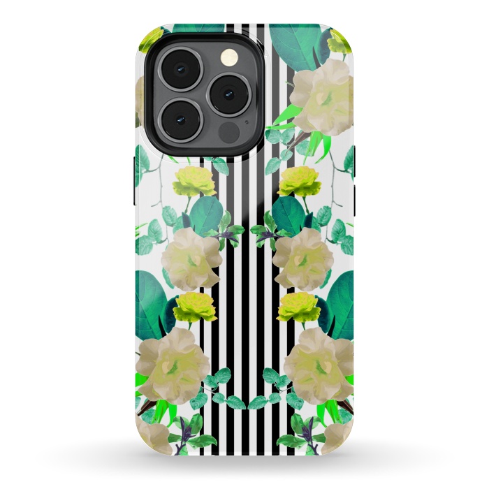 iPhone 13 pro StrongFit Spring Garden (Green-Yellow) by Zala Farah