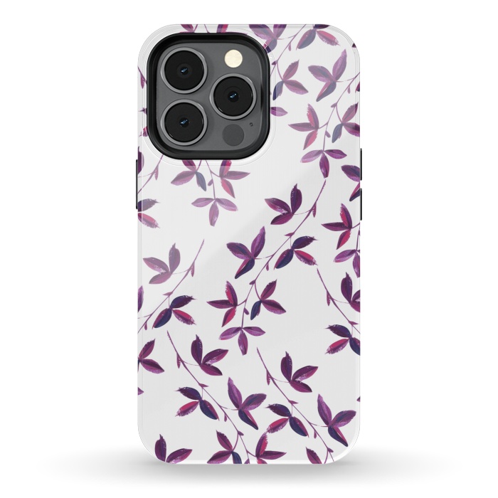 iPhone 13 pro StrongFit Purple Vines by Zala Farah