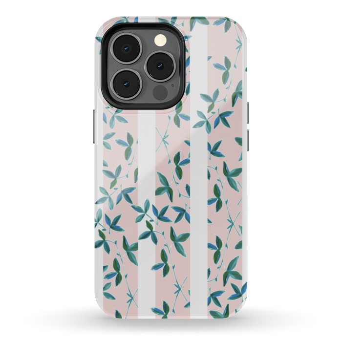 iPhone 13 pro StrongFit Peeping Pink Vines by Zala Farah