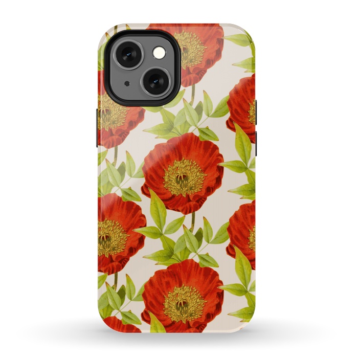 iPhone 13 mini StrongFit Poppy Love by Zala Farah