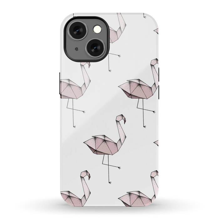 iPhone 13 StrongFit Flamingos by Barlena