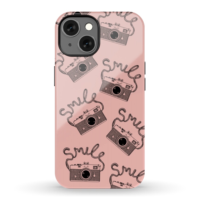 iPhone 13 StrongFit Smile pattern rose by Coffee Man