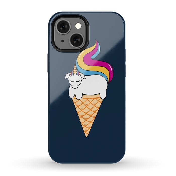 iPhone 13 mini StrongFit uni-cone blue by Coffee Man
