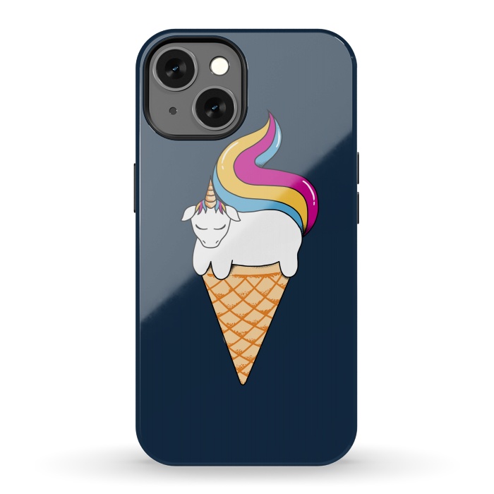 iPhone 13 StrongFit uni-cone blue by Coffee Man