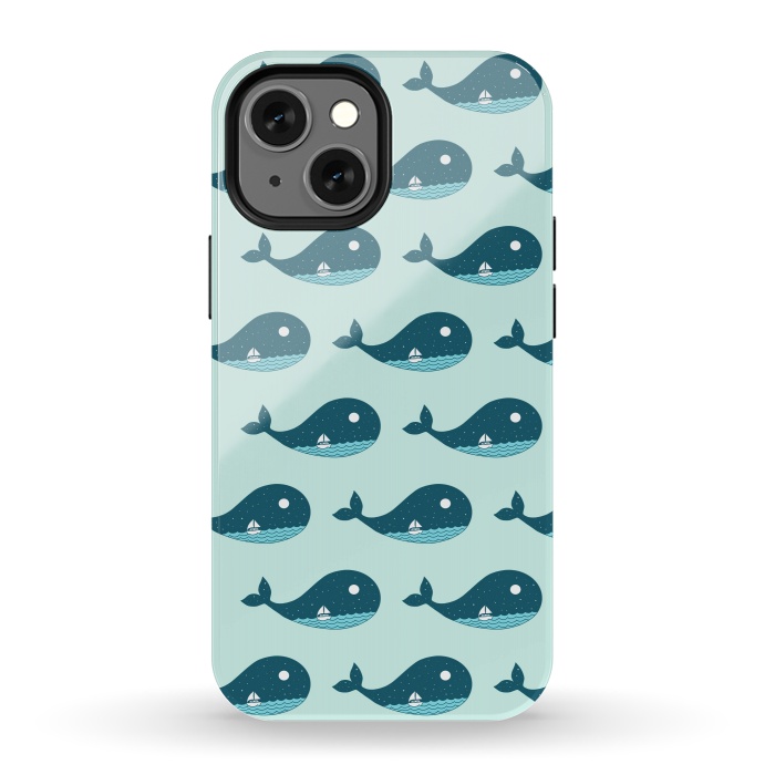 iPhone 13 mini StrongFit Whale Landscape by Coffee Man