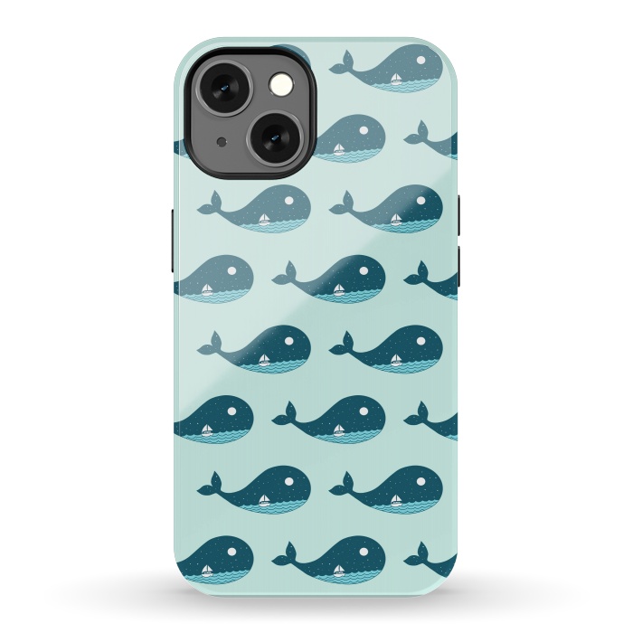 iPhone 13 StrongFit Whale Landscape by Coffee Man
