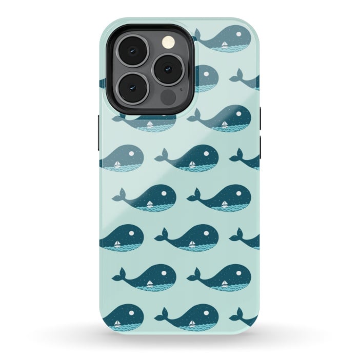 iPhone 13 pro StrongFit Whale Landscape by Coffee Man