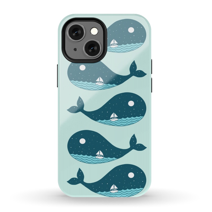 iPhone 13 mini StrongFit Whale Landscape 2 by Coffee Man