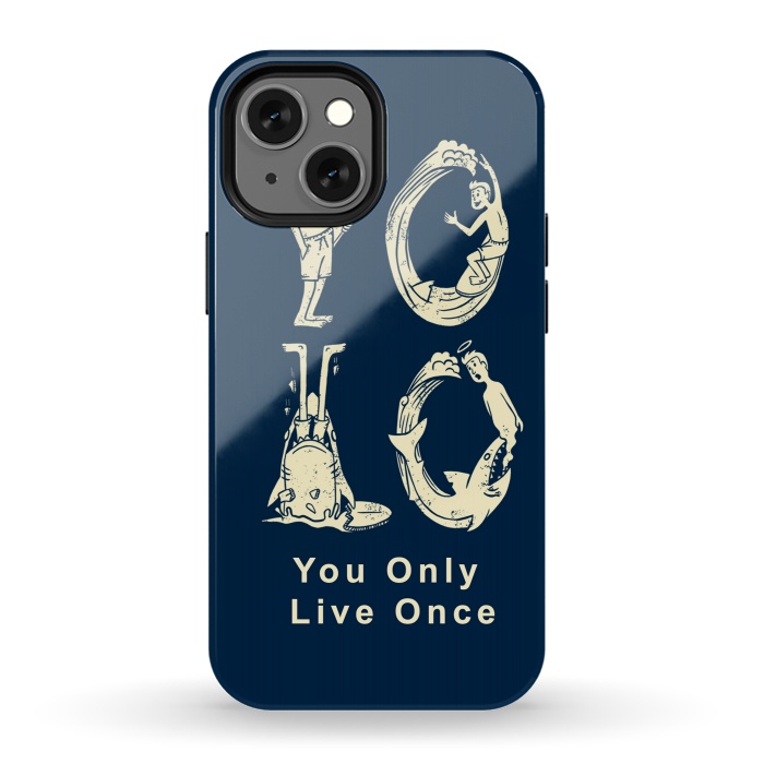 iPhone 13 mini StrongFit YOLO you only live once by Coffee Man