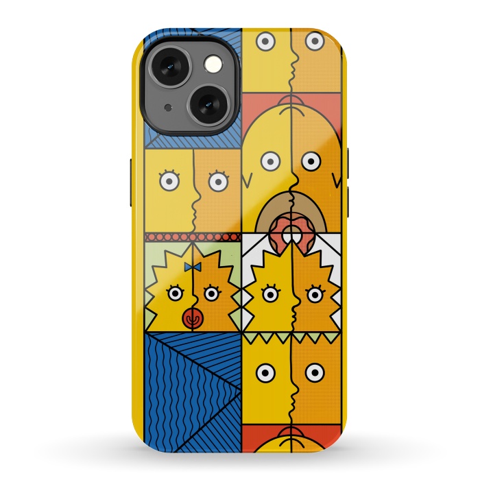 iPhone 13 StrongFit Yellow Cubism by Coffee Man